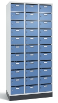 C+P Verteilerschrank 8170-311 Serie 8170 Intro mit Sockel 3 Abt. mit 33 Fächern (HxBxT)1950x920x490mm 7035/6011