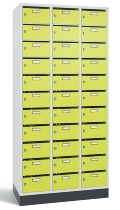 C+P Verteilerschrank 8170-311 Serie 8170 Intro mit Sockel 3 Abt. mit 33 Fächern (HxBxT)1950x920x490mm 7035/6011