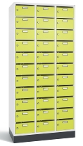 C+P Verteilerschrank 8170-311 Serie 8170 Intro mit Sockel 3 Abt. mit 33 Fächern (HxBxT)1950x920x490mm 7035/6011