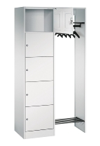 C+P offene Garderobe Serie 8070 1 Fächerschrank 5 Fächer B190mm  (HxBxT)1950x740x480mm 7016/7035