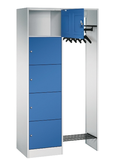 C+P offene Garderobe Serie 8070 1 Fächerschrank 5 Fächer B190mm  (HxBxT)1950x740x480mm 7016/7035