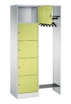 C+P offene Garderobe Serie 8070 1 Fächerschrank 5 Fächer B190mm  (HxBxT)1950x740x480mm 7016/7035