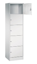 C+P Schließfachschrank Serie 8070 mit Sockel 3 Abt.240mm 5 Fächer B190mm (HxBxT)1950x680x480mm 7035/3003
