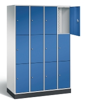 C+P Schließfachschrank 8370-301 Intro 3x 3 Fächer 300mm (HxBxT) 1950x920x500mm Lichtgrau/Rubinrot