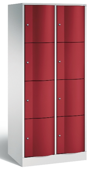 C+P Schließfachschrank 8470-372 Resisto 3 Abt. je 4 Fächer (HxBxT) 1950x1148x540mm Lichtgrau/Viridingrün