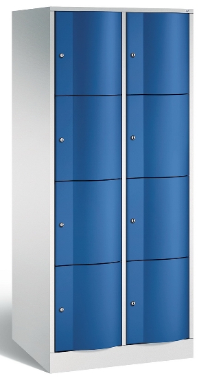 C+P Schließfachschrank 8470-372 Resisto 3 Abt. je 4 Fächer (HxBxT) 1950x1148x540mm Lichtgrau/Viridingrün