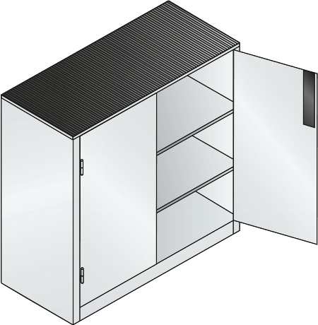C+P Beistell-Werkzeugschrank schwere Lasten 8831-052 Acurado 1 Fachboden ERGO-Lock 4.0 (HxBxT) 1000x1200x500mm 7035/5023