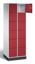 C+P Schließfachschrank 8670-201 Intro 2x 6 Fächer 300mm (HxBxT) 1950x620x500mm Lichtgrau/Viridingrün
