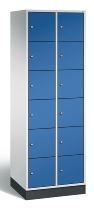 C+P Schließfachschrank 8670-201 Intro 2x 6 Fächer 300mm (HxBxT) 1950x620x500mm Lichtgrau/Viridingrün