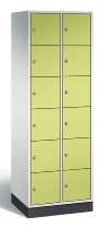 C+P Schließfachschrank 8670-201 Intro 2x 6 Fächer 300mm (HxBxT) 1950x620x500mm Lichtgrau/Viridingrün