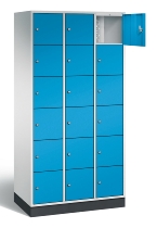 C+P Schließfachschrank 8670-201 Intro 2x 6 Fächer 300mm (HxBxT) 1950x620x500mm Lichtgrau/Viridingrün