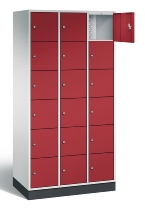 C+P Schließfachschrank 8670-201 Intro 2x 6 Fächer 300mm (HxBxT) 1950x620x500mm Lichtgrau/Viridingrün