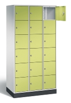C+P Schließfachschrank 8670-201 Intro 2x 6 Fächer 300mm (HxBxT) 1950x620x500mm Lichtgrau/Viridingrün