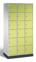 C+P Schließfachschrank 8670-201 Intro 2x 6 Fächer 300mm (HxBxT) 1950x620x500mm Lichtgrau/Viridingrün