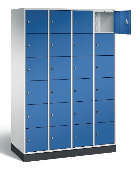 C+P Schließfachschrank 8670-201 Intro 2x 6 Fächer 300mm (HxBxT) 1950x620x500mm Lichtgrau/Viridingrün