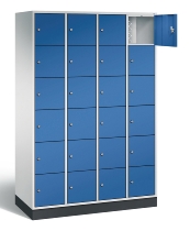 C+P Schließfachschrank 8670-201 Intro 2x 6 Fächer 300mm (HxBxT) 1950x620x500mm Lichtgrau/Viridingrün