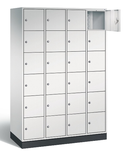 C+P Schließfachschrank 8670-201 Intro 2x 6 Fächer 300mm (HxBxT) 1950x620x500mm Lichtgrau/Viridingrün