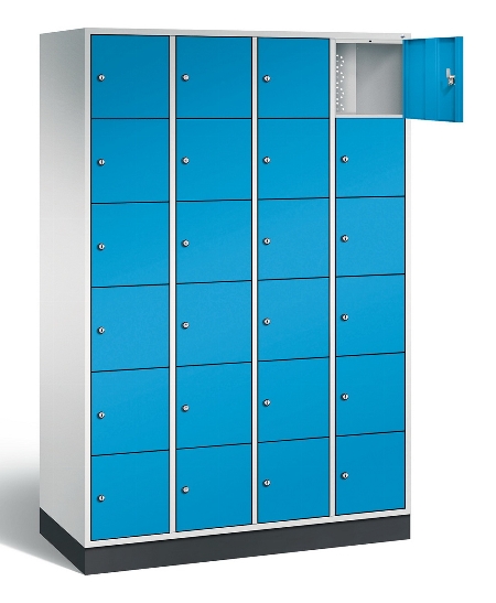 C+P Schließfachschrank 8670-201 Intro 2x 6 Fächer 300mm (HxBxT) 1950x620x500mm Lichtgrau/Viridingrün