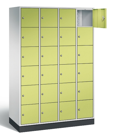 C+P Schließfachschrank 8670-201 Intro 2x 6 Fächer 300mm (HxBxT) 1950x620x500mm Lichtgrau/Viridingrün
