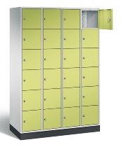 C+P Schließfachschrank 8670-201 Intro 2x 6 Fächer 300mm (HxBxT) 1950x620x500mm Lichtgrau/Viridingrün