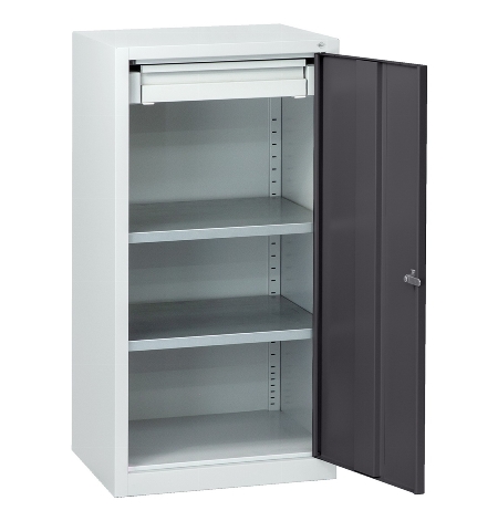 C+P Beistellschrank 88210-00 Serie 89 inkl.2 Fachböden (HxBxT) 1000x1000x500mm 7035/3003