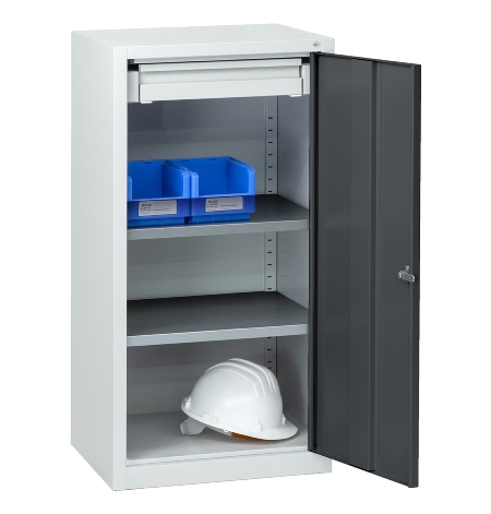 C+P Beistellschrank 88210-00 Serie 89 inkl.2 Fachböden (HxBxT) 1000x1000x500mm 7035/3003