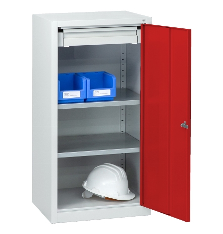 C+P Beistellschrank 88210-00 Serie 89 inkl.2 Fachböden (HxBxT) 1000x1000x500mm 7035/3003