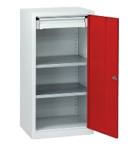 C+P Beistellschrank 88210-00 Serie 89 inkl.2 Fachböden (HxBxT) 1000x1000x500mm 7035/3003