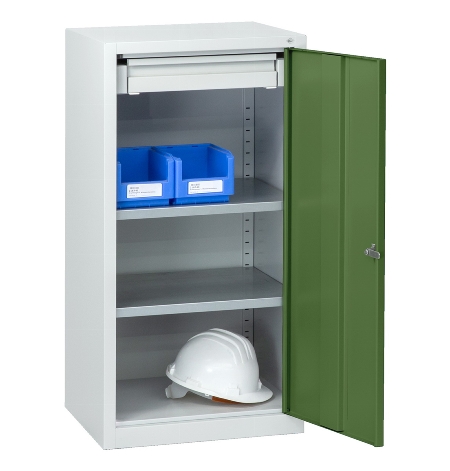 C+P Beistellschrank 88210-00 Serie 89 inkl.2 Fachböden (HxBxT) 1000x1000x500mm 7035/3003