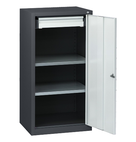 C+P Beistellschrank 88210-00 Serie 89 inkl.2 Fachböden (HxBxT) 1000x1000x500mm 7035/3003
