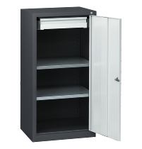 C+P Beistellschrank 88210-00 Serie 89 inkl.2 Fachböden (HxBxT) 1000x1000x500mm 7035/3003