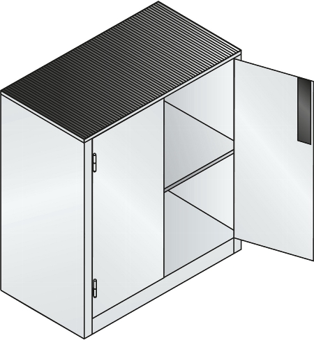 C+P Beistell-Werkzeugschrank schwere Lasten 8831-052 Acurado 1 Fachboden ERGO-Lock 4.0 (HxBxT) 1000x1200x500mm 7035/5023