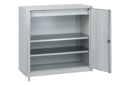 C+P Beistellschrank 88210-00 Serie 89 inkl.2 Fachböden (HxBxT) 1000x1000x500mm 7035/3003