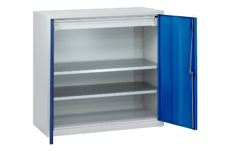 C+P Beistellschrank 88210-00 Serie 89 inkl.2 Fachböden (HxBxT) 1000x1000x500mm 7035/3003