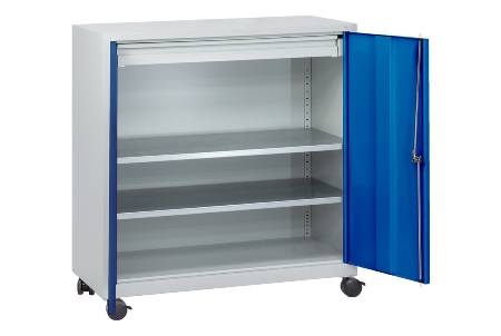C+P Beistellschrank 88210-00 Serie 89 inkl.2 Fachböden (HxBxT) 1000x1000x500mm 7035/3003