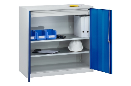 C+P Beistellschrank 88210-00 Serie 89 inkl.2 Fachböden (HxBxT) 1000x1000x500mm 7035/3003