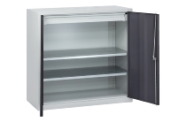 C+P Beistellschrank 88210-00 Serie 89 inkl.2 Fachböden (HxBxT) 1000x1000x500mm 7035/3003