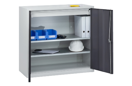 C+P Beistellschrank 88210-00 Serie 89 inkl.2 Fachböden (HxBxT) 1000x1000x500mm 7035/3003