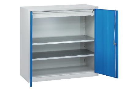 C+P Beistellschrank 88210-00 Serie 89 inkl.2 Fachböden (HxBxT) 1000x1000x500mm 7035/3003