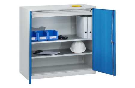 C+P Beistellschrank 88210-00 Serie 89 inkl.2 Fachböden (HxBxT) 1000x1000x500mm 7035/3003