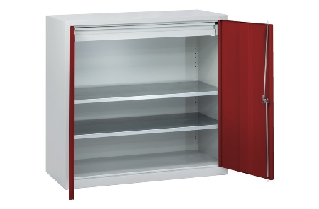 C+P Beistellschrank 88210-00 Serie 89 inkl.2 Fachböden (HxBxT) 1000x1000x500mm 7035/3003