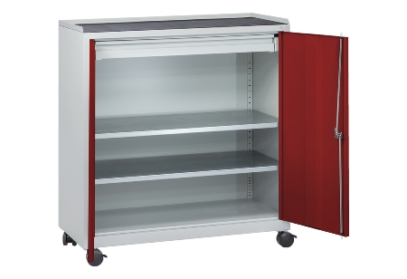 C+P Beistellschrank 88210-00 Serie 89 inkl.2 Fachböden (HxBxT) 1000x1000x500mm 7035/3003