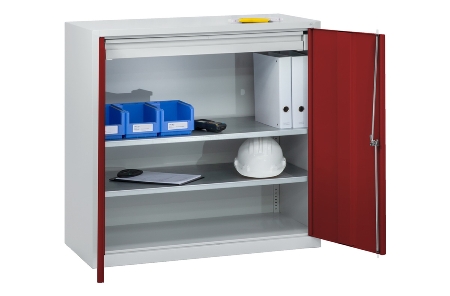 C+P Beistellschrank 88210-00 Serie 89 inkl.2 Fachböden (HxBxT) 1000x1000x500mm 7035/3003
