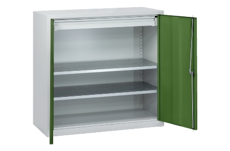 C+P Beistellschrank 88210-00 Serie 89 inkl.2 Fachböden (HxBxT) 1000x1000x500mm 7035/3003