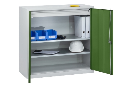 C+P Beistellschrank 88210-00 Serie 89 inkl.2 Fachböden (HxBxT) 1000x1000x500mm 7035/3003