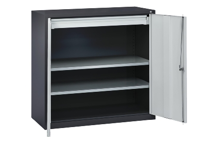 C+P Beistellschrank 88210-00 Serie 89 inkl.2 Fachböden (HxBxT) 1000x1000x500mm 7035/3003