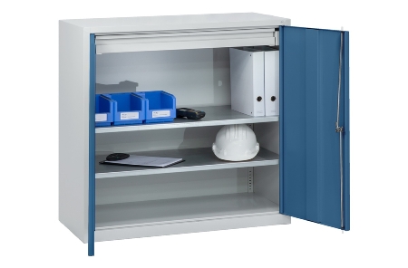 C+P Beistellschrank 88210-00 Serie 89 inkl.2 Fachböden (HxBxT) 1000x1000x500mm 7035/3003