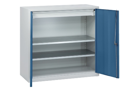 C+P Beistellschrank 88210-00 Serie 89 inkl.2 Fachböden (HxBxT) 1000x1000x500mm 7035/3003
