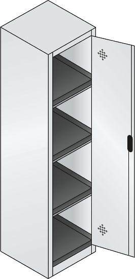 C+P Umweltschrank 8921-315 ACURADO 4 Wannenböden 20l verzinkt ERGO-Lock 4.0 (HxBxT) 1950x930x500mm 7016/7016
