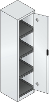 C+P Umweltschrank 8921-315 ACURADO 4 Wannenböden 20l verzinkt ERGO-Lock 4.0 (HxBxT) 1950x930x500mm 7016/7016